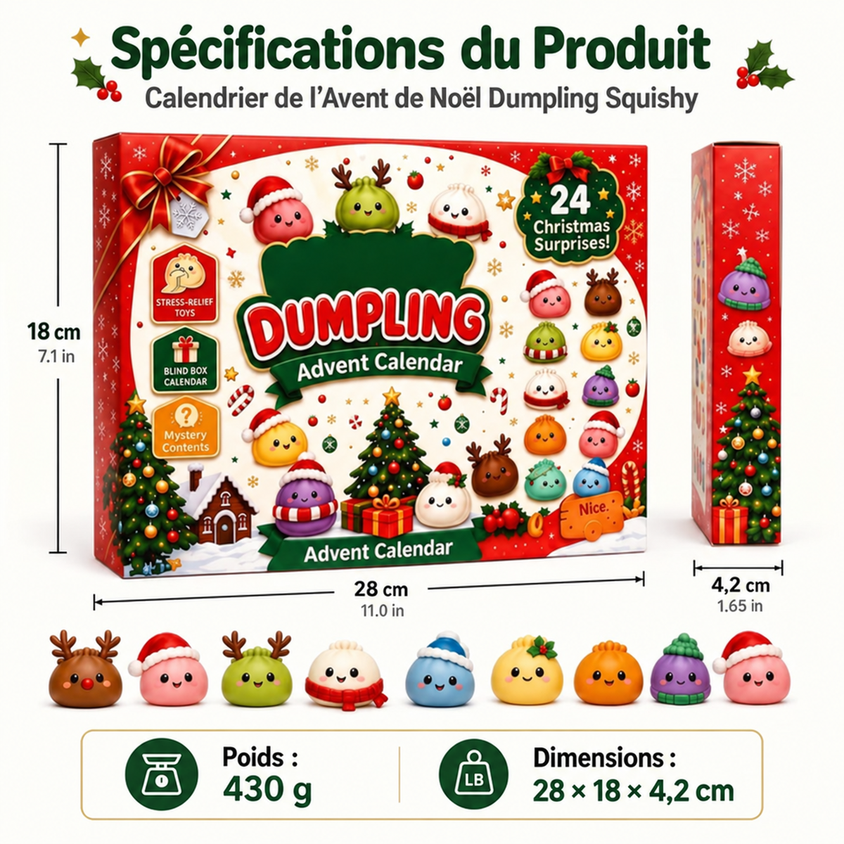 Calendrier de l’Avent 2026 : 24 petits raviolis squishy