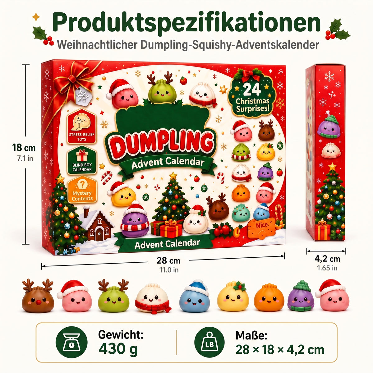 Adventskalender 2026: 24 Dumpling-Squishies