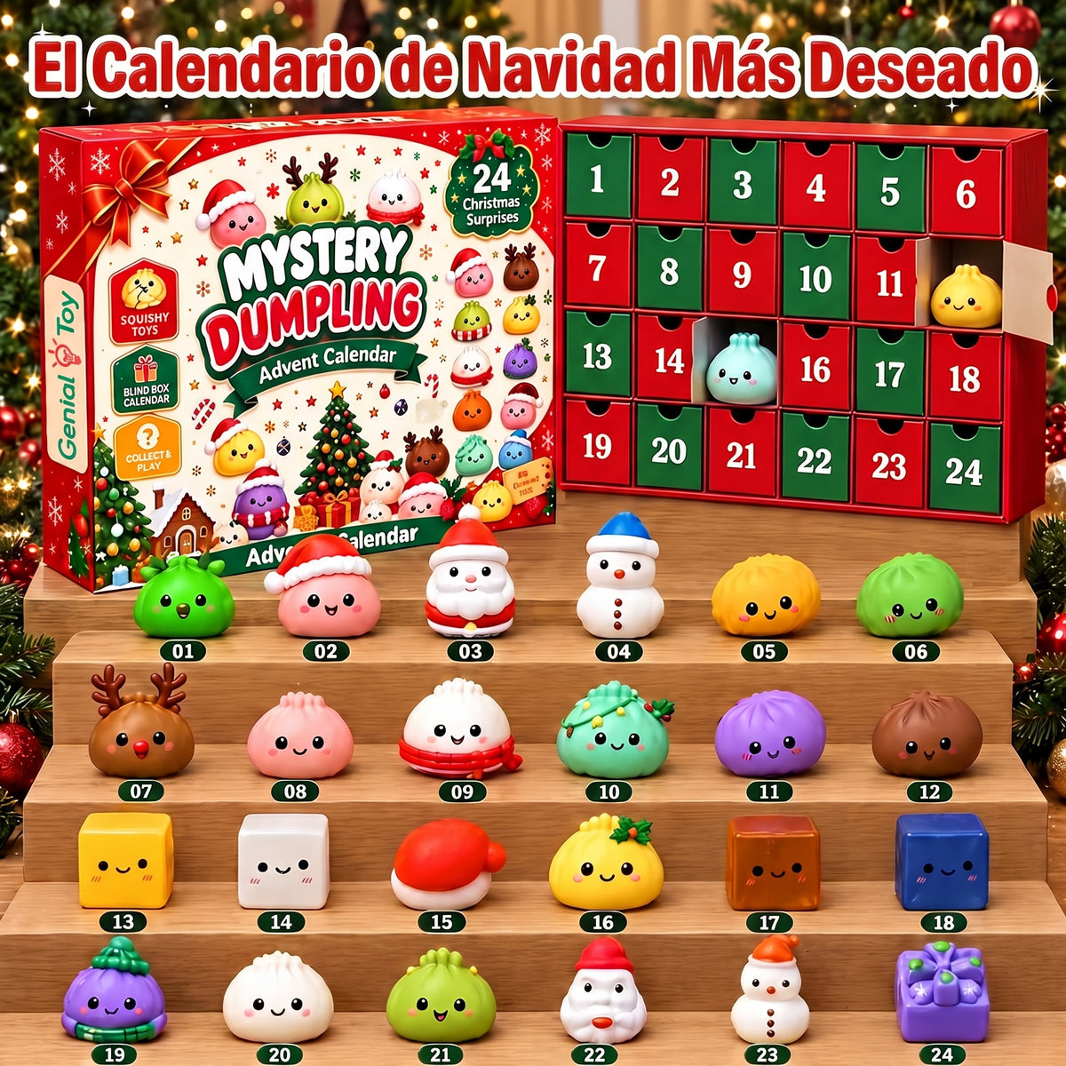 Calendario de Adviento 2026: 24 Dumplings Squishy