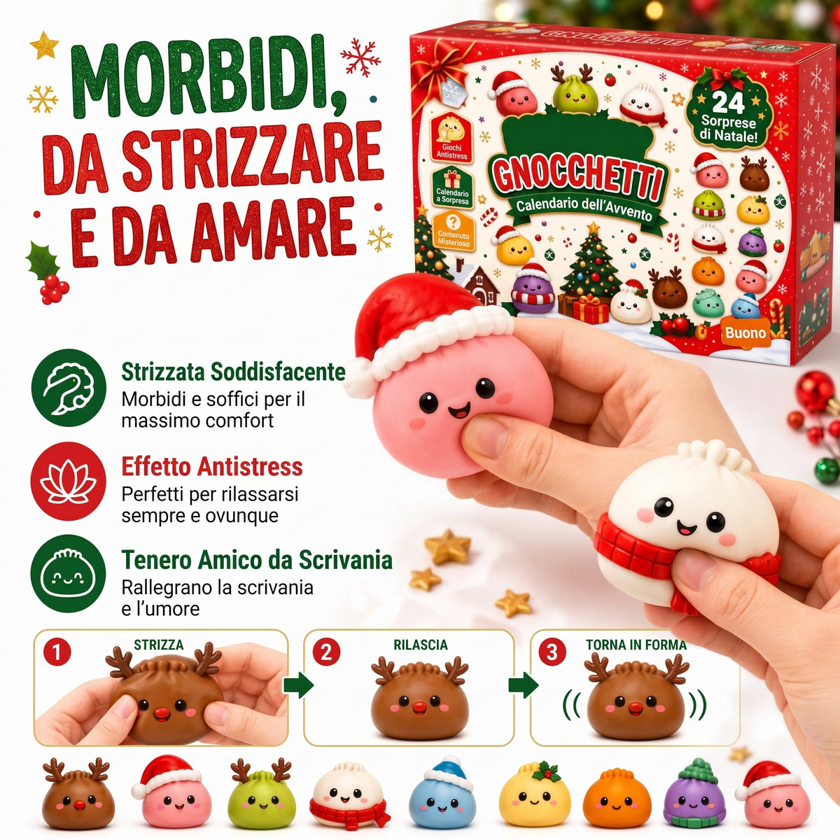 Calendario dell'Avvento 2026: 24 Squishy Raviolini
