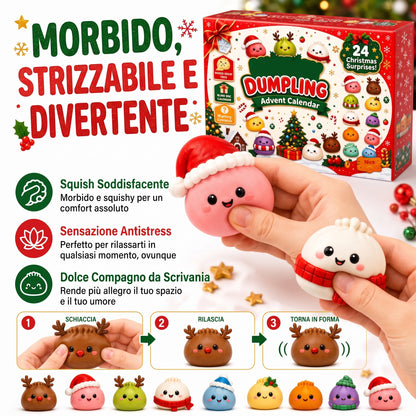 Calendario dell'Avvento 2026: 24 Squishy Raviolini
