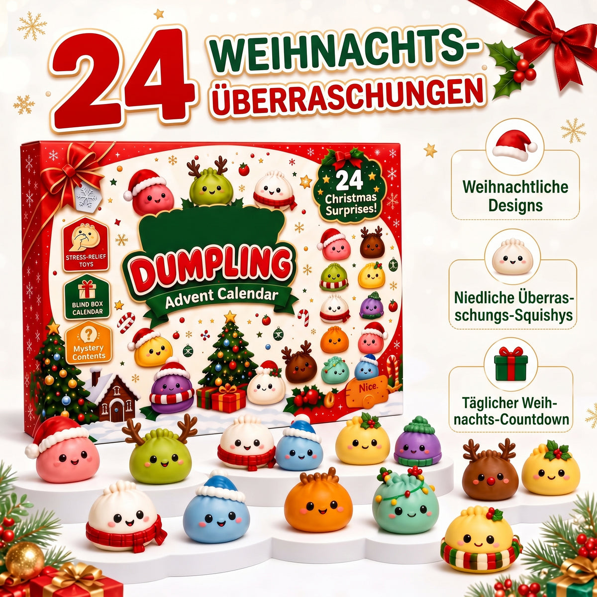 Adventskalender 2026: 24 Dumpling-Squishies