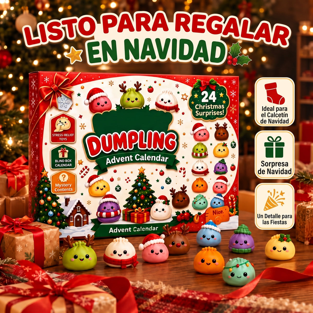 Calendario de Adviento 2026: 24 Dumplings Squishy