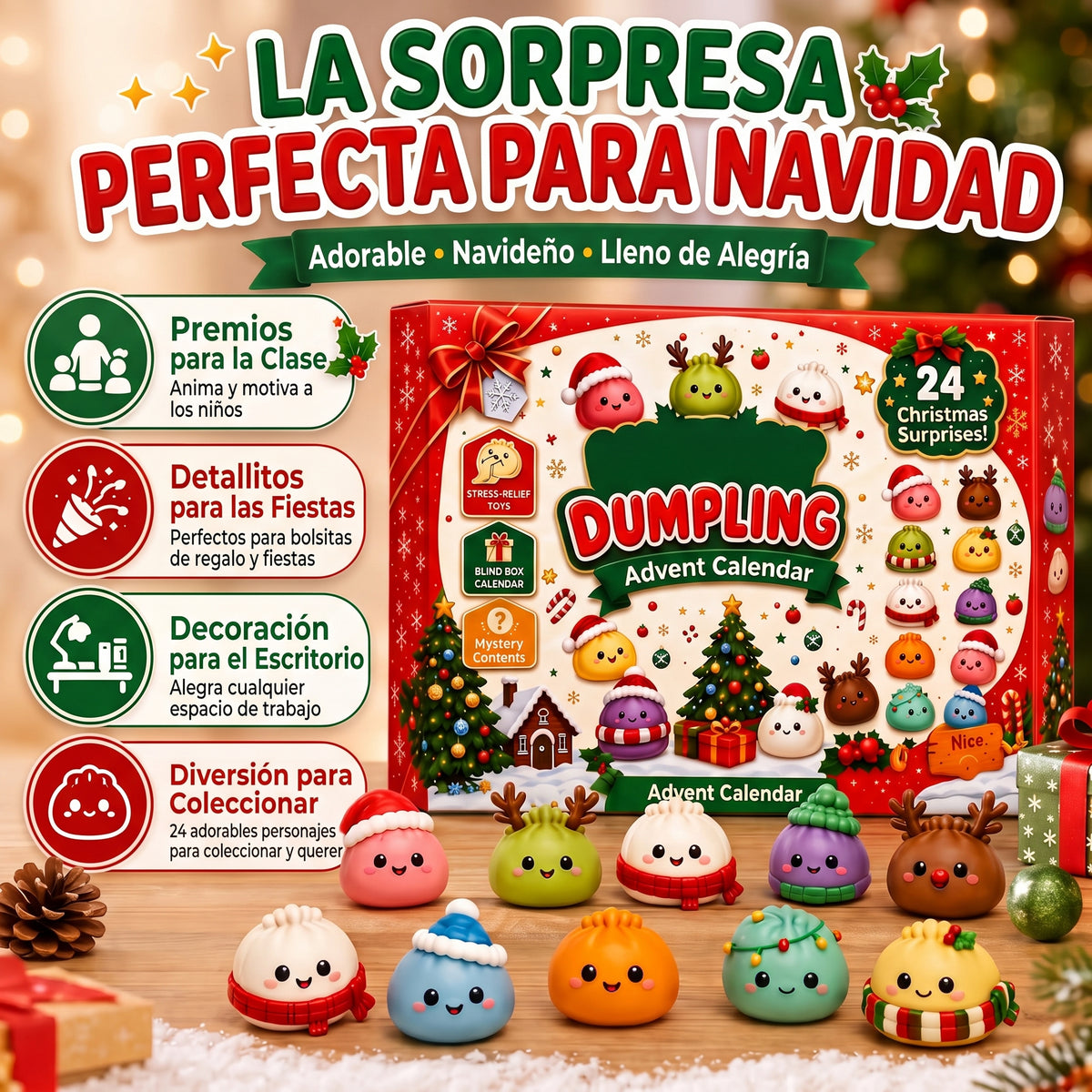 Calendario de Adviento 2026: 24 Dumplings Squishy
